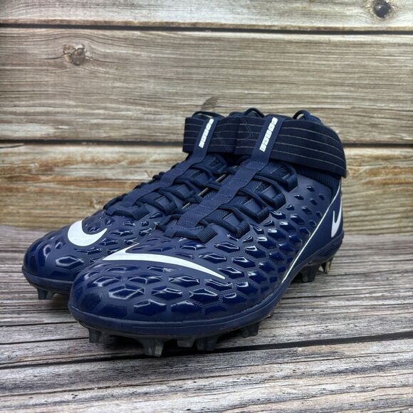 Size 15 Nike Force Savage Pro 2 Navy Blue White Football Cleats BV3969-401 New